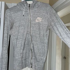 Grey Heather Nike Full Zip Up